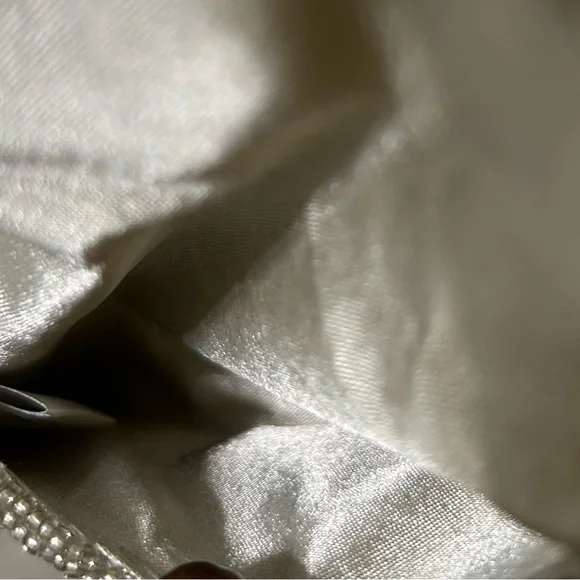 Rachel Zoe Beaded Teddy Clutch & Card Case Set - Silver with Tan Teddy - Picture 6 of 9